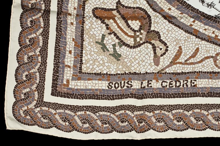 SCARF, siden, "Sous le Cedre", design Dimitri Rybaltchenko, Hermès, Paris.