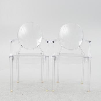 Philippe Starck, a pair of "Louis Ghost" armchairs, Kartell.
