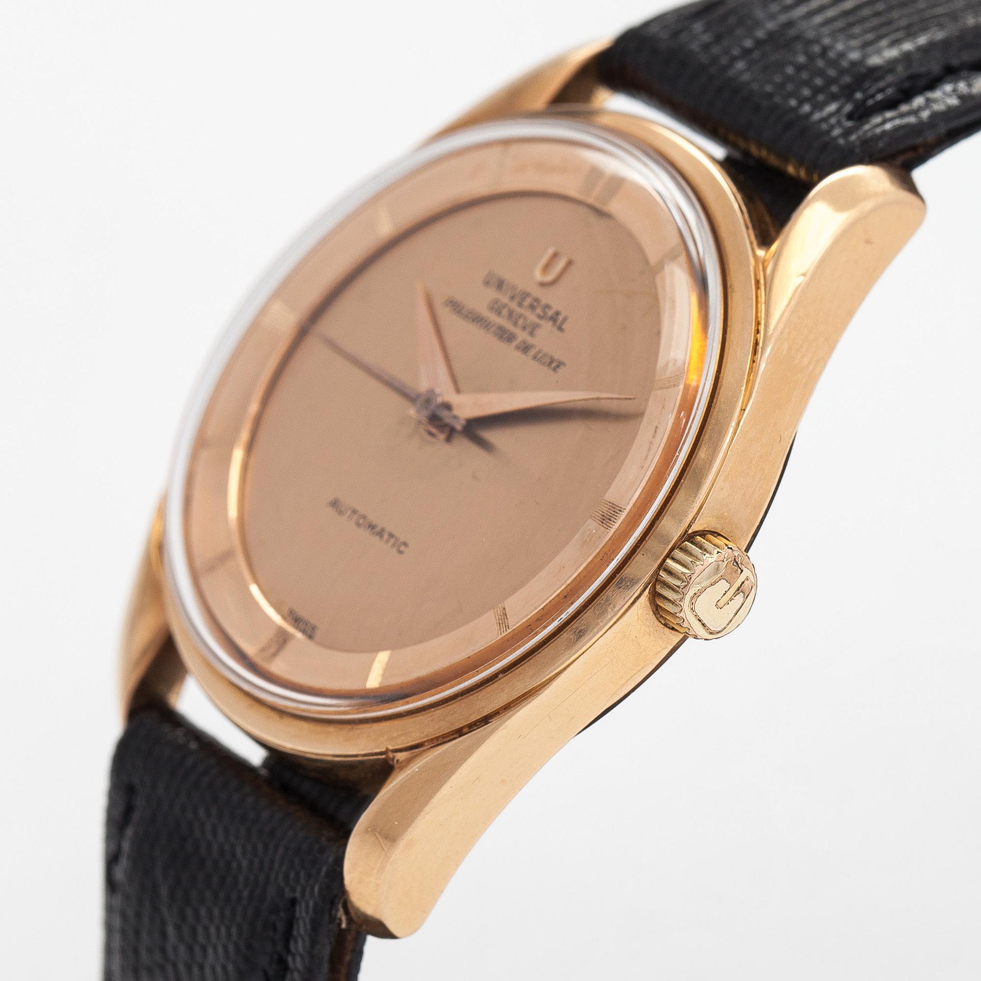 Universal, Geneve, Polerouter De Luxe, armbandsur, 34 mm.