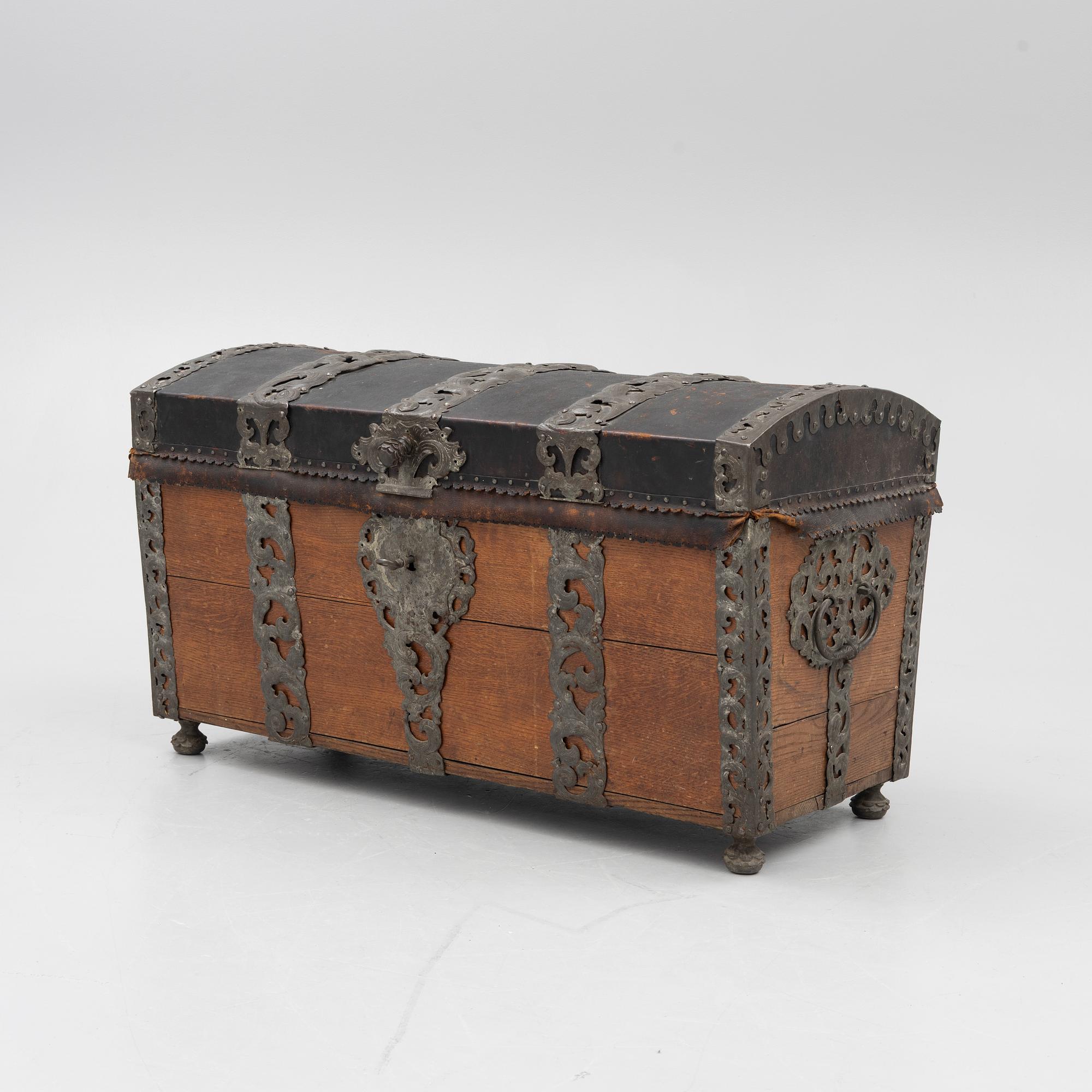 A Swedish baroque chest, circa 1700.
