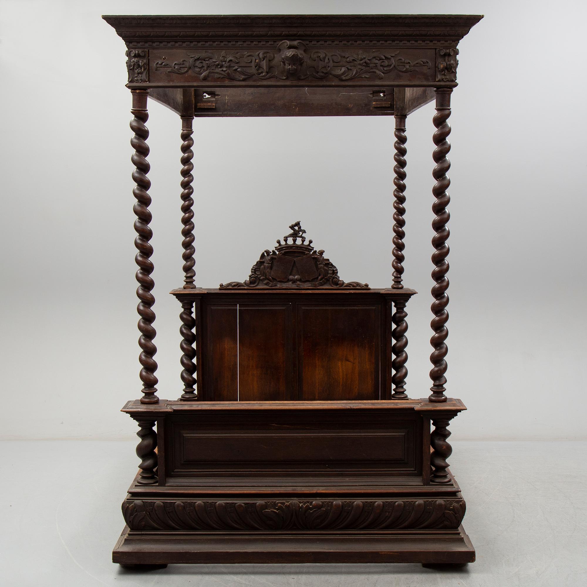 A first half of the 18th Century  Baroque bed.