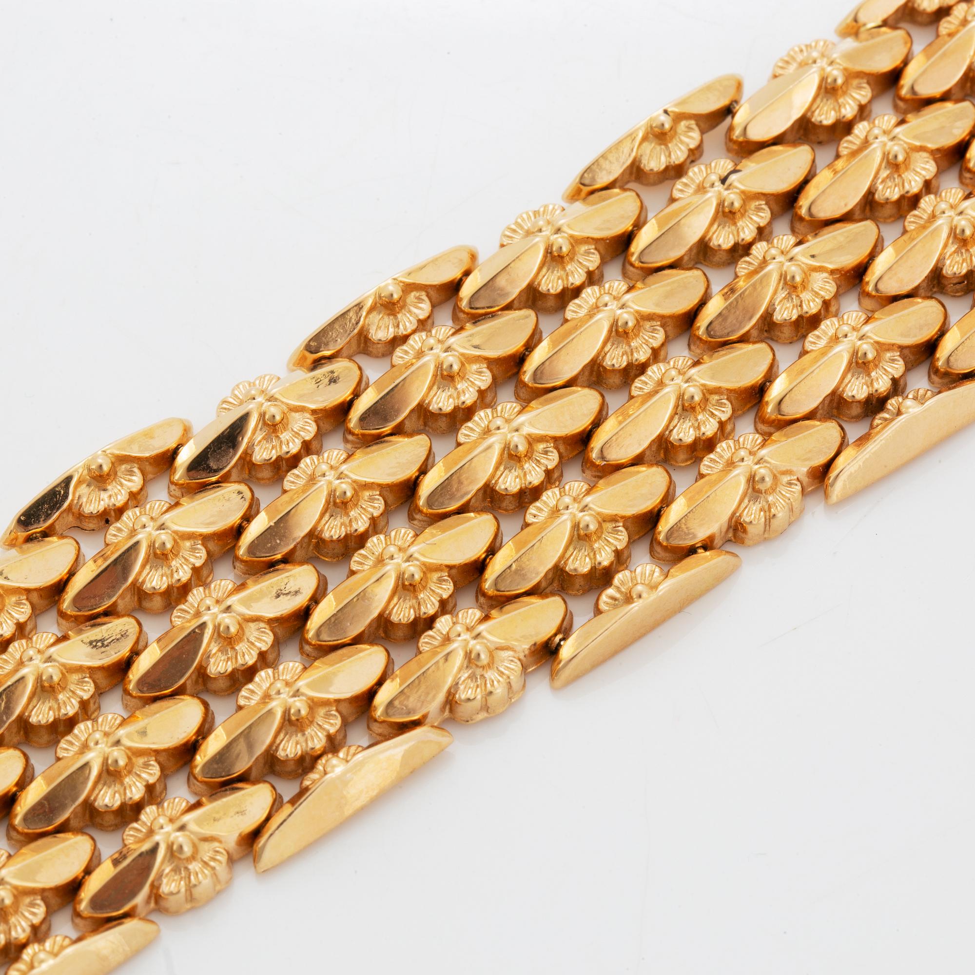 18K gold bracelet, Vicenza, Italy.