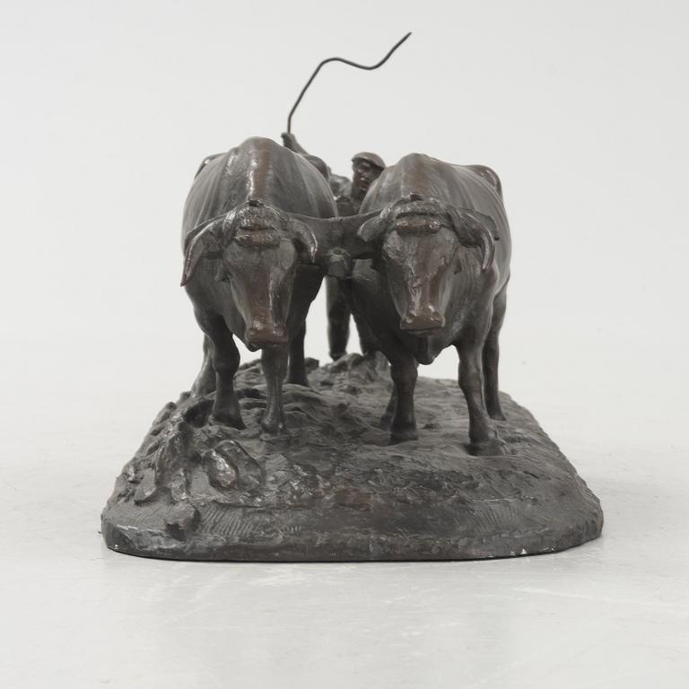 André Abbal, sculpture, bronze, signed.