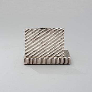 A CIGARETTE CASE, silver, Johan Allenius St Petersburg 1896-1903, weight 192 g.