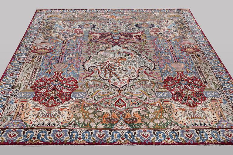 A carpet, Kashmar, ca 383 x 292 cm.