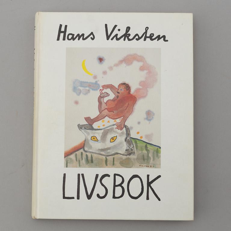 SAMLING BÖCKER OCH HÄFTEN, 23 st om konstnären Hans Viksten, 1900-talets andra hälft.