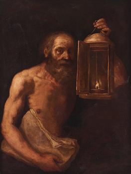Jusepe de Ribera In the manner of the artist, Diogenes with hos lantern.