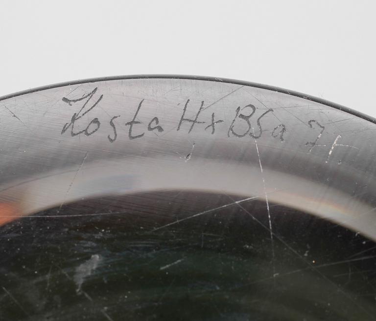 BORDSLAMPA, glas, Ove Sandeberg, signerad, Kosta, 1971.