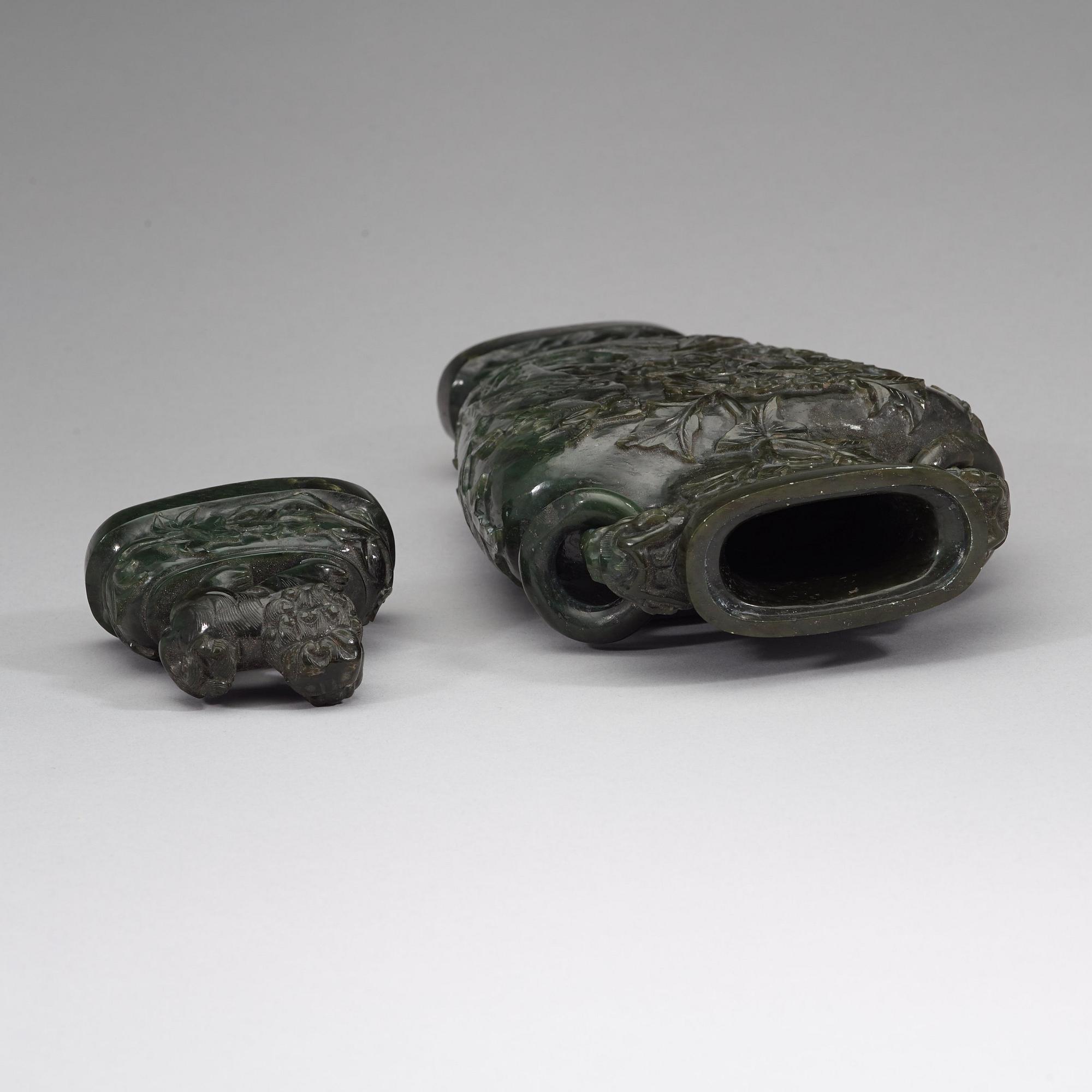 A Chinese carved stone vase, 20th Century.