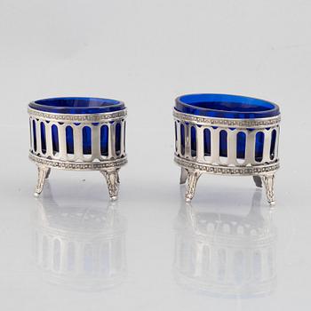 A pair of Swedish late Gustavian salt cellars, Erik Albrecht Körsner, Falun 1794.