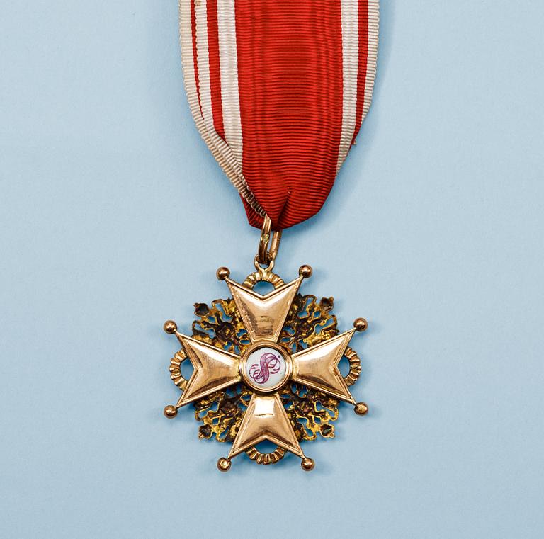 ORDEN, S:t Stanislaus, II:a klassen, guld och röd emalj, Ryssland 1911.
