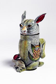 16. Terrin, "Rabbit Tureen", i form av en kanin.
