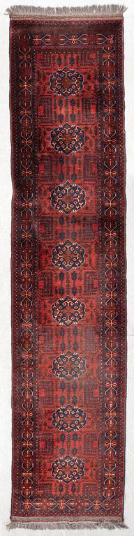 Gallery carpet, Afghan, approx. 376 x 84 cm.