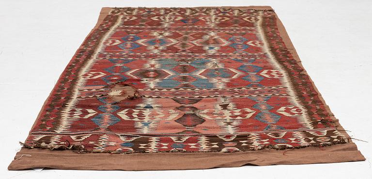 An Antique Mut kilim, central Anatolia, c. 250 x 130 cm.