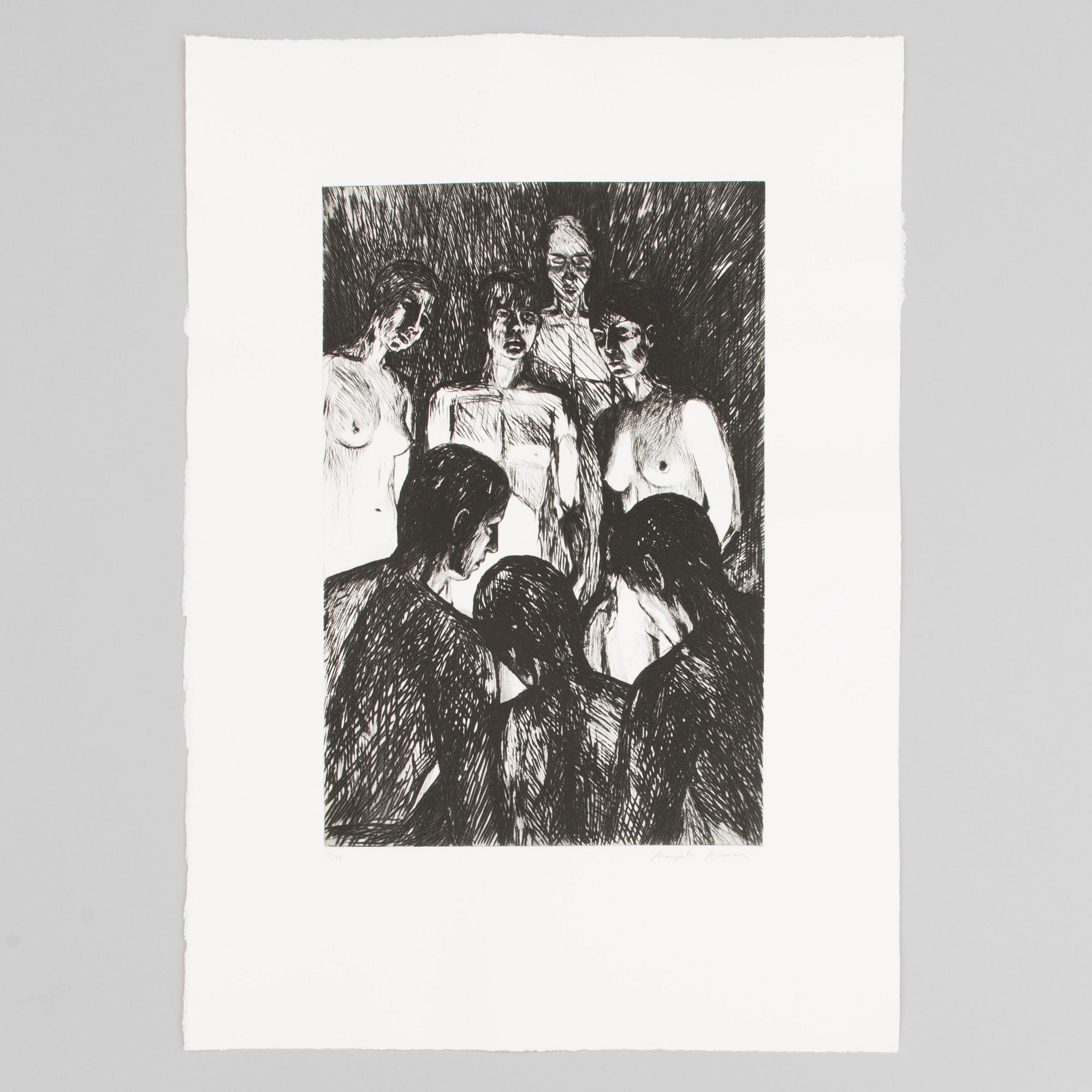 MARJATTA NUOREVA, graphic portfolio, mezzotint and drypoint 12 pcs, signed, numbered.