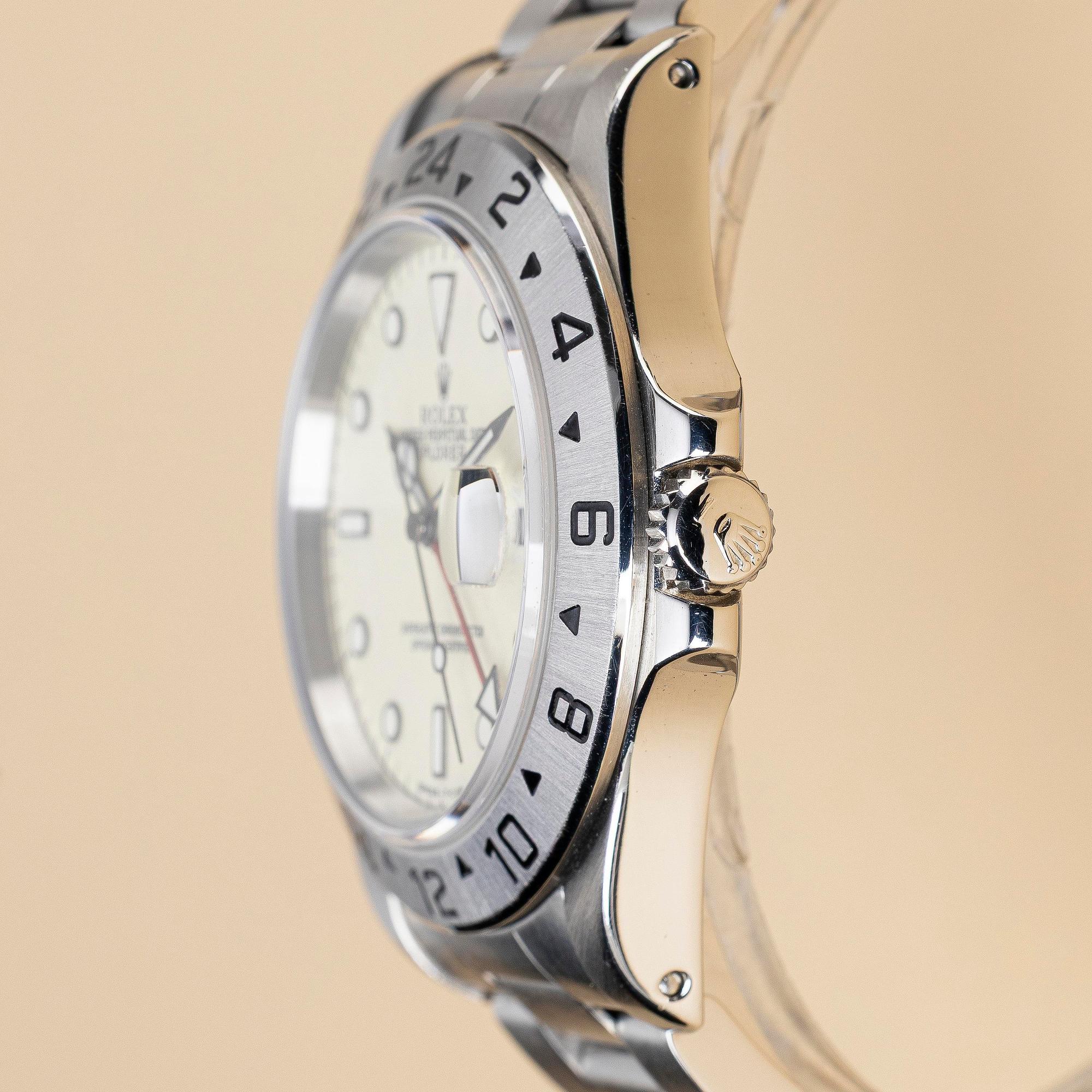 Rolex, Explorer II, "Cream Non-Rail Dial", "Jubilee Bracelet", ca 1993.