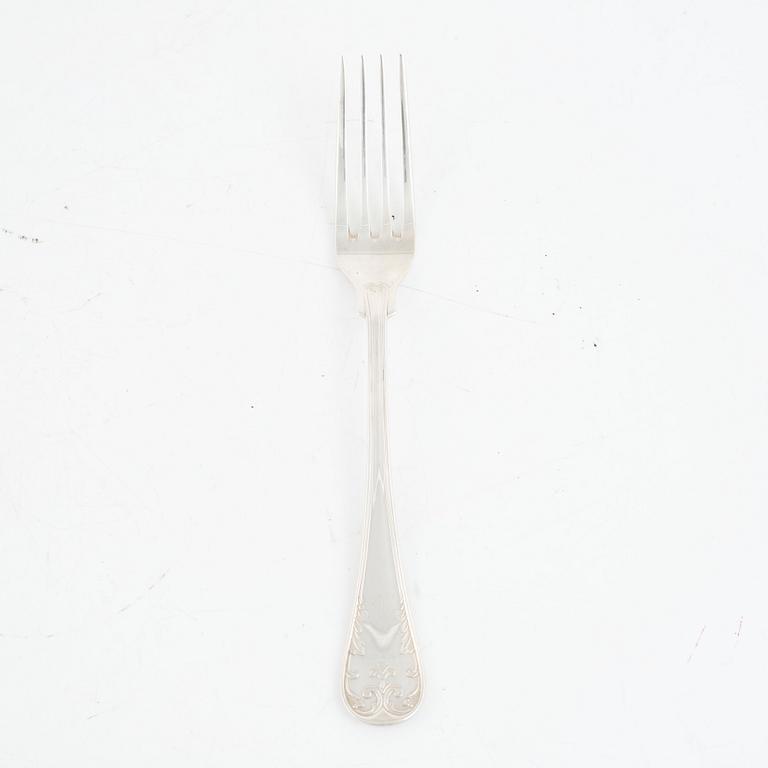 A 51-piece silver flat wear set, "Gammal Fransk", GAB, Sweden, 1993-2000.