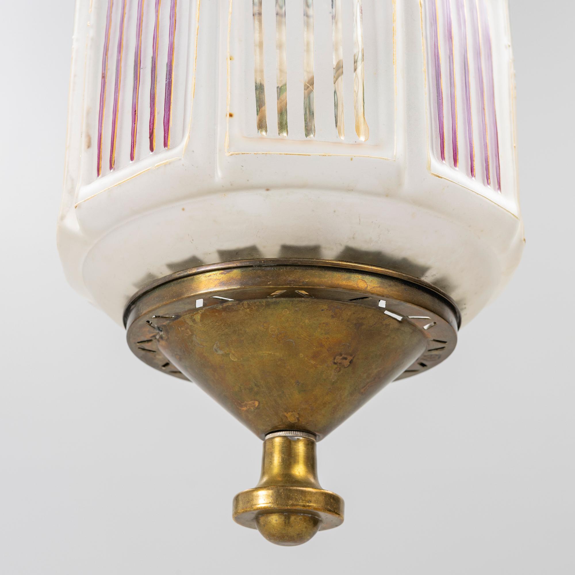 An early 20th century ceiling lamp.