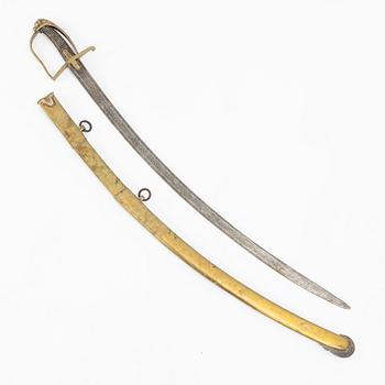 Sabel, svensk, för officer, 1800-talets början. med balja.