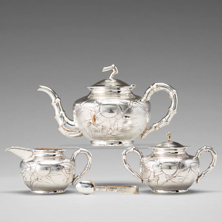 A Chinese silver tea set, early 20th Century.
