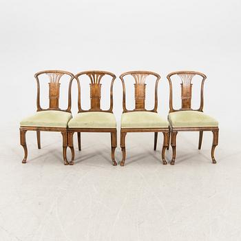 A set of four Art deco chairs.