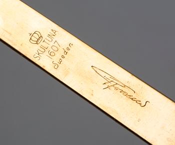 VÄGGLJUSTAKAR, ett par, mässing, Pierre Forsell, Skultuna, 1900-talets andra hälft.