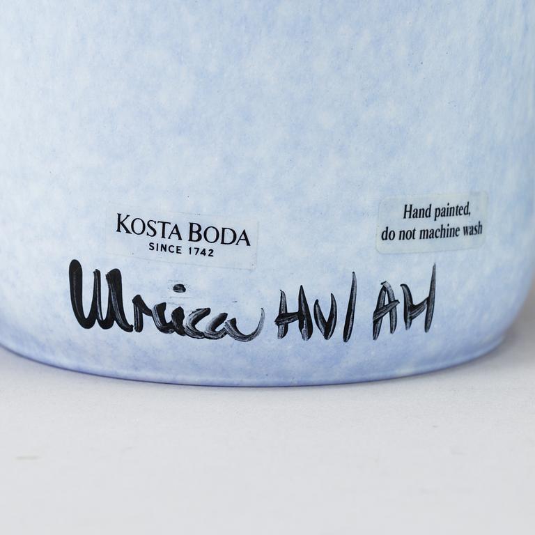 ULRICA HYDMAN-VALLIEN, two 'Open Minds' glass vases from Kosta Boda.