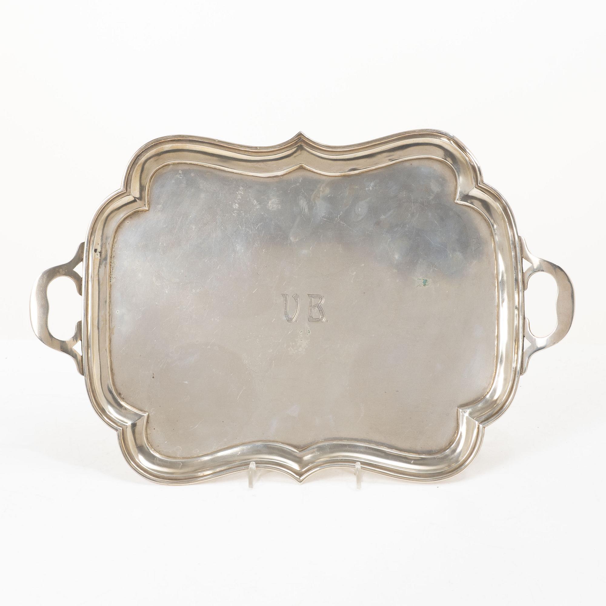 A Finnish silver tray, mark of Karl Alfred Lind, Helsinki, 1920.