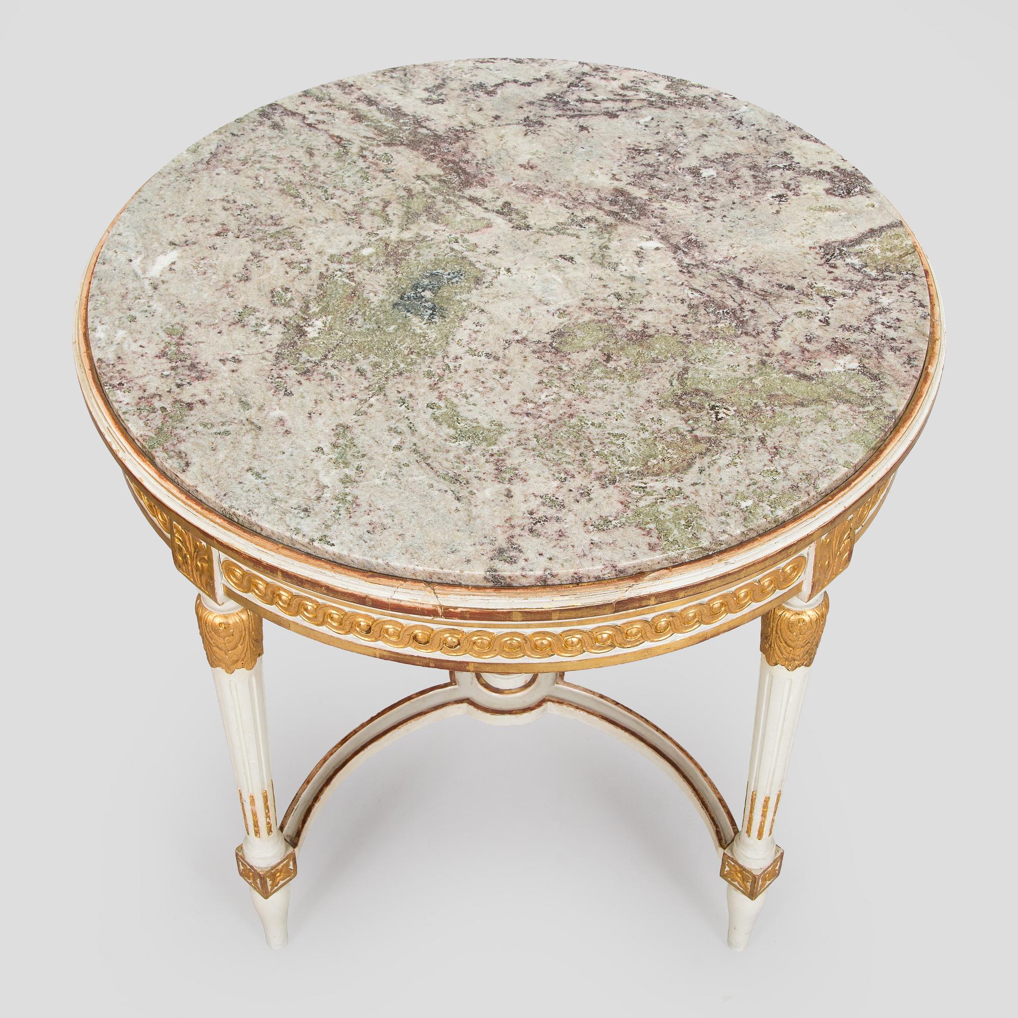 An 8-piece Gustavian style furniture set, late 19th century.