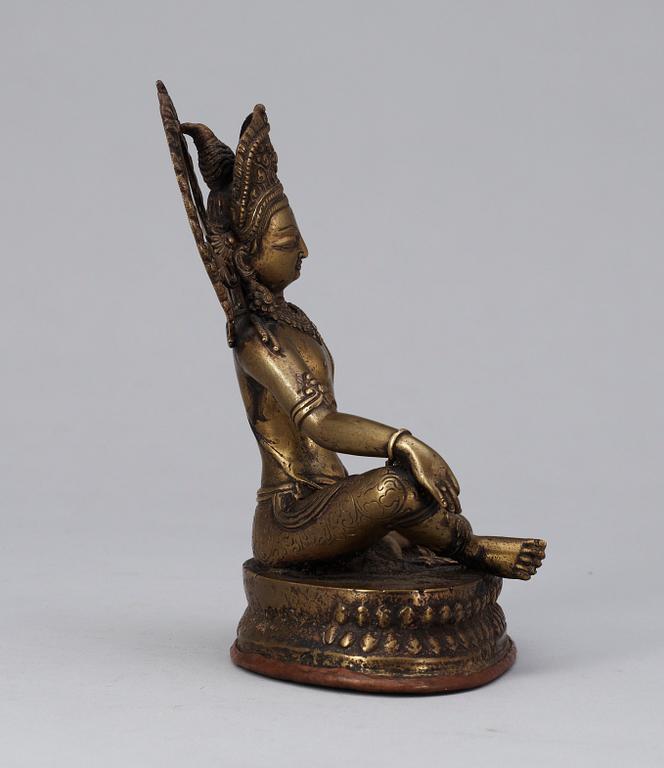 A bronze Buddha, 19th Century Tibet.