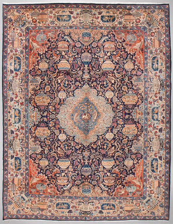 A Kashmar rug, 392 x 300 cm.