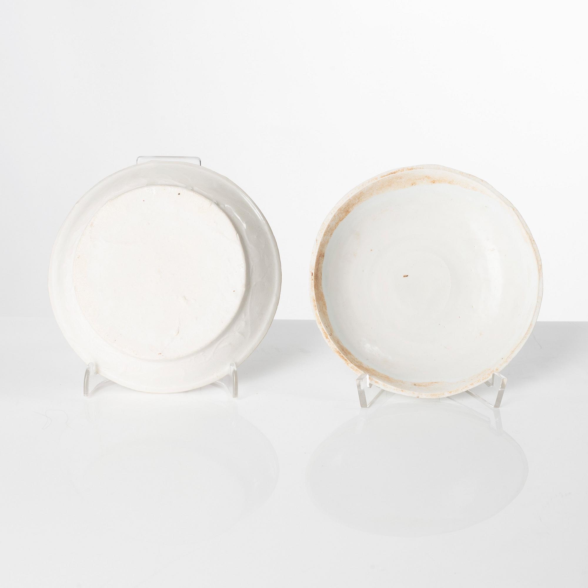 Two qingbai boxes with covers, Song dynasty (960-1279).