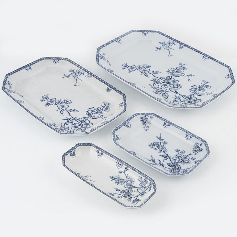 Matservis, 47 delar, flintgods, "Pomona", Rörstrand, sent 1800-tal.