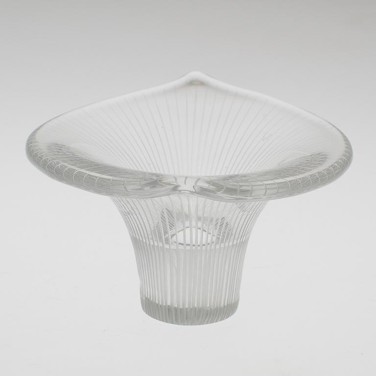 TAPIO WIRKKALA, a glass "Kantarelli" bowl, Iittala.