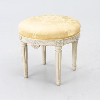 Gustavian stool, late 18th century.