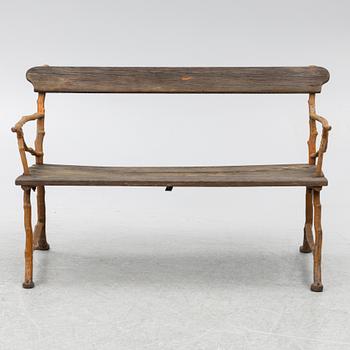 A garden sofa, Bolinders workshops, Stockholm, circa 1900.