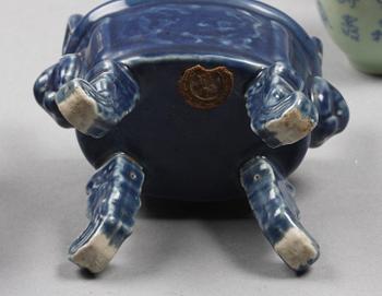 PARTI PORSLIN, 7 delar, Kina resp Japan, 1800/1900-tal.