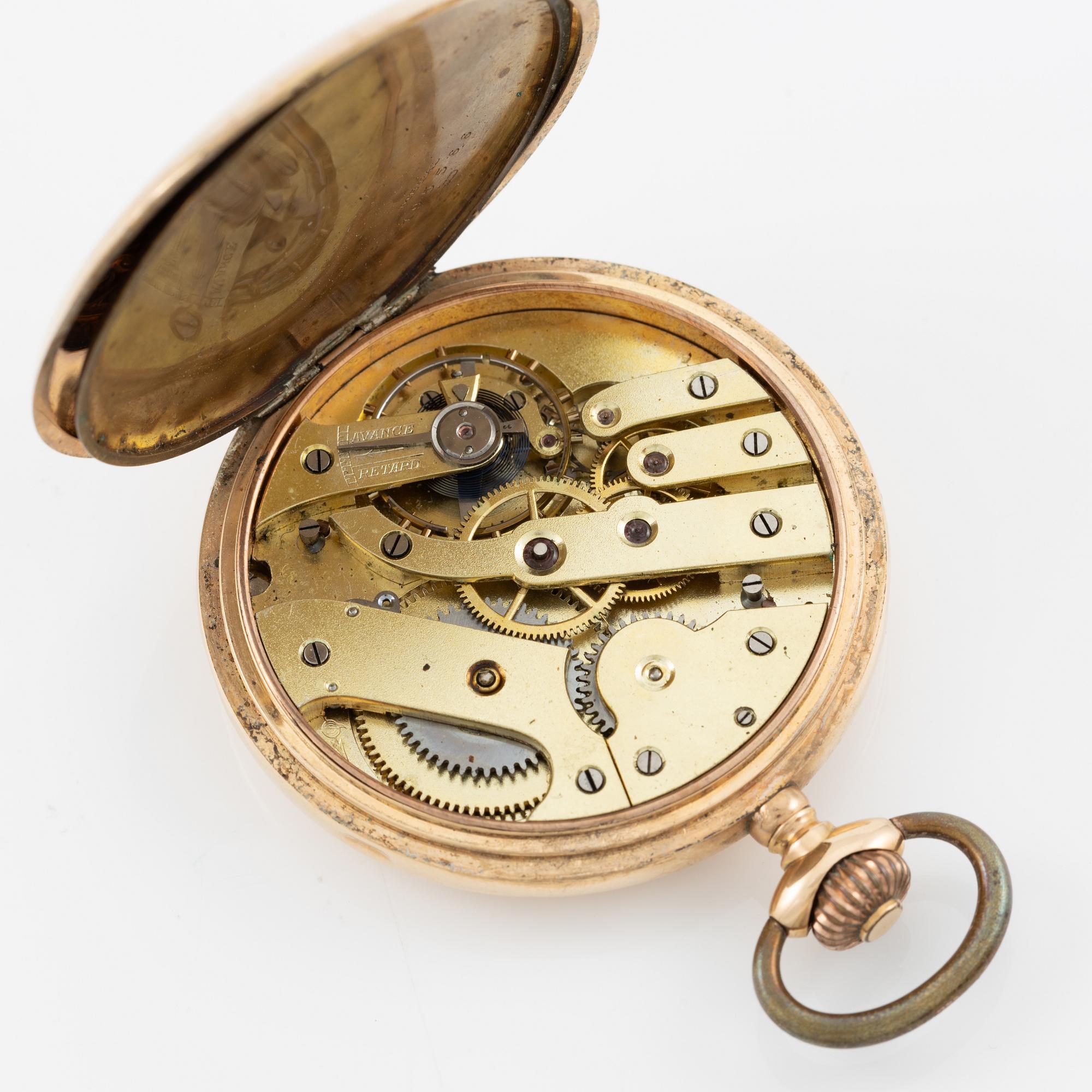 Pocket watch, hunter, 51 mm.