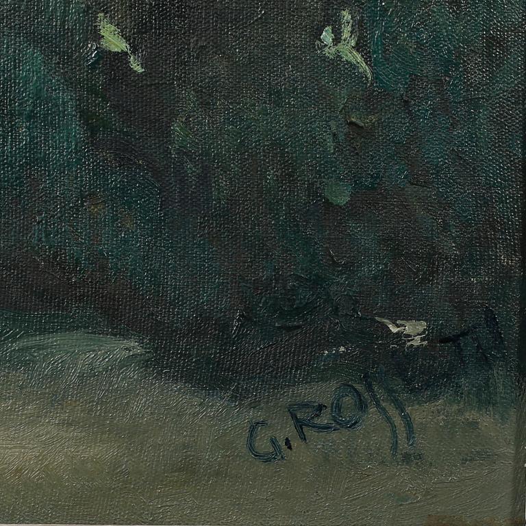 OIDENTIFIERAD KONSTNÄR, olja på duk, signerad G Rosetti, 1900-talets första hälft.