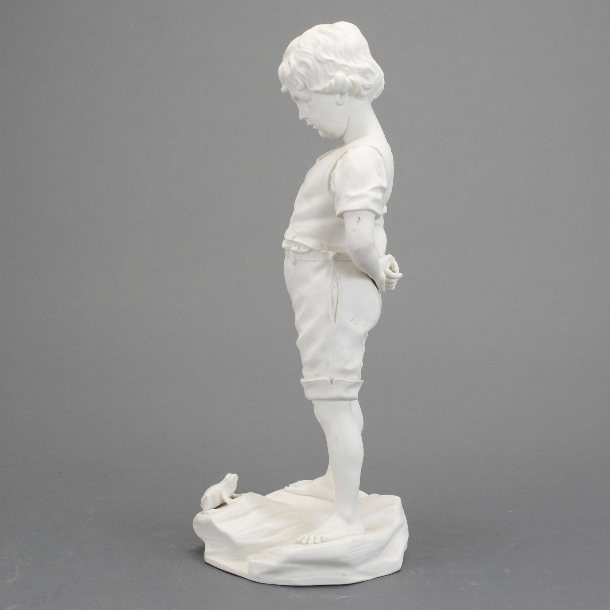 SKULPTUR, parian, efter Per Hasselberg, Gustavsberg, 1909.