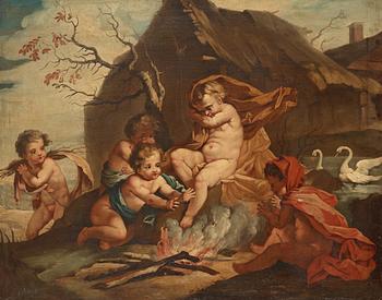 865. Francois Boucher Follower of, Allegory of Winter.