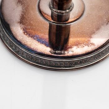 Candlesticks, a pair, silver, GAB, Stockholm, 1956.