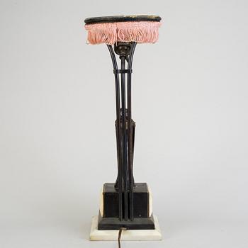 CARL KAUBA, a bronze art nouveau table lamp early 20th century. Signed C Kauba.