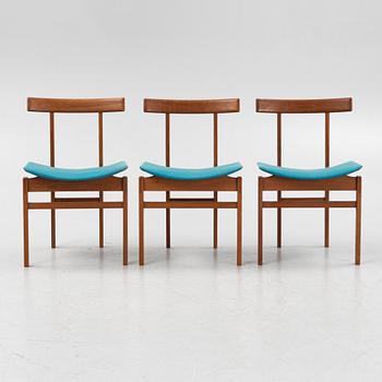 Inger Klingenberg, three model 193 teak chairs, France & Son, 1960's.