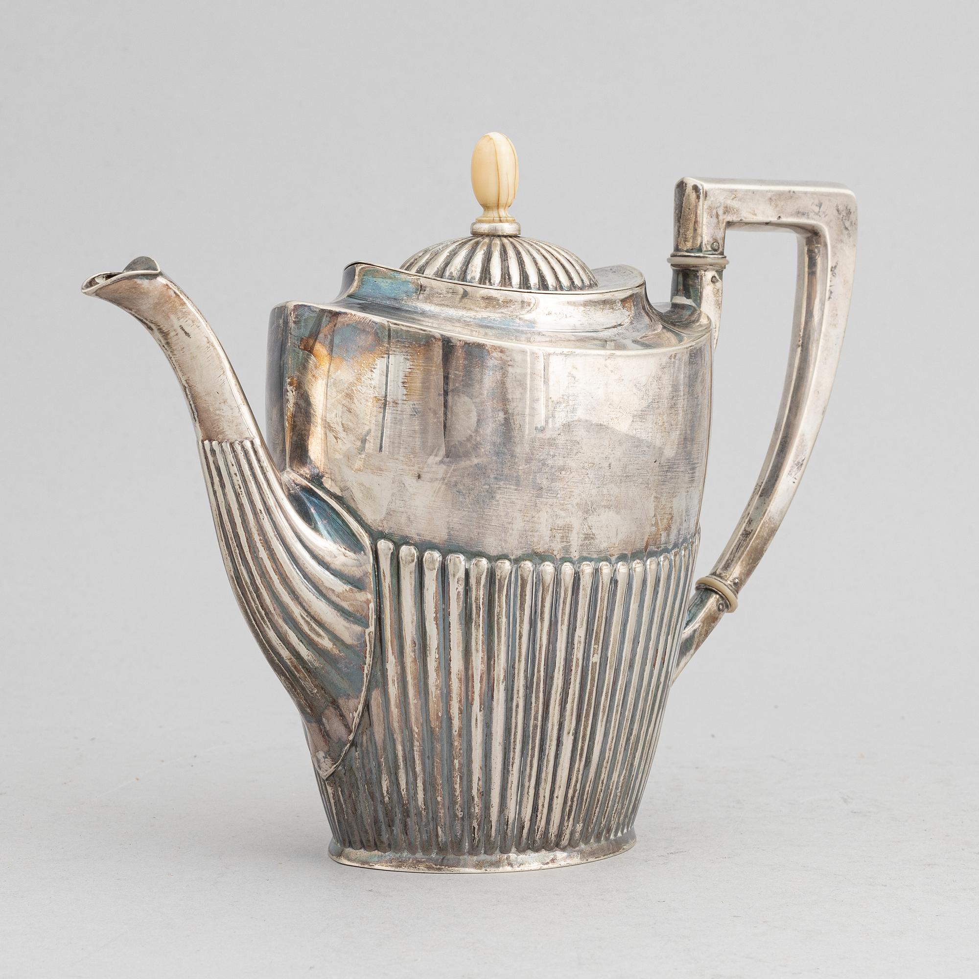 A silver coffee pot, 1920's/30's.
