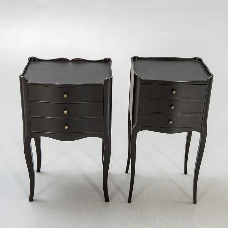 Bedside table, 2 pcs, rococo style, second half of the 20th century.
