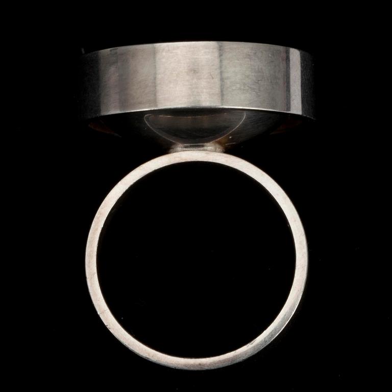 RING, silver, Elis Kauppi, Kupittaan Kulta, Åbo 1960-tal. Vikt ca 10,9 g.
