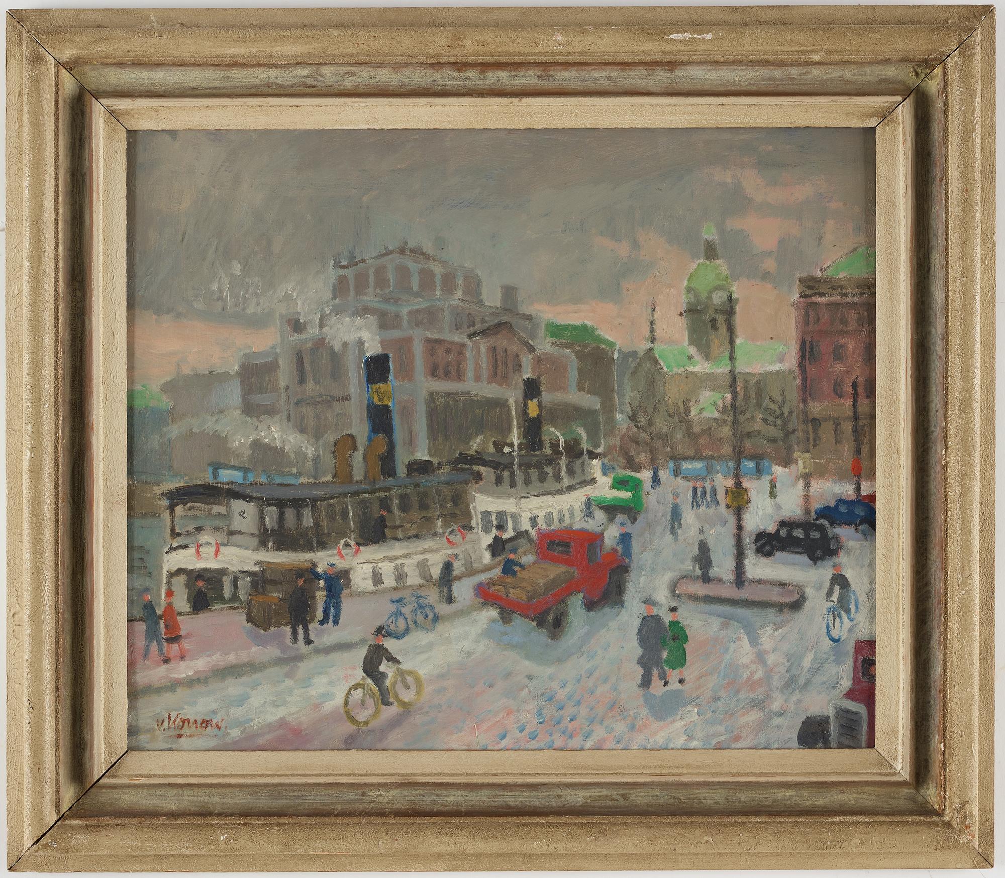 JURGEN VON KONOW, Oil on panel, signed.