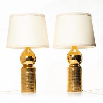 Bordslampor, ett par, Bitossi, Italien, 1900-talets andra hälft.