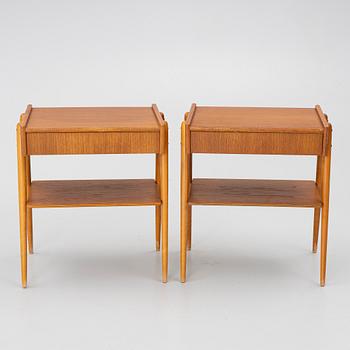 Bedside tables, a pair, 1960s.